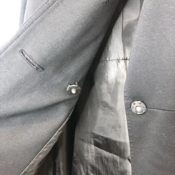 INC International Concepts black trench button front coat, size XL - Picture 14 of 16